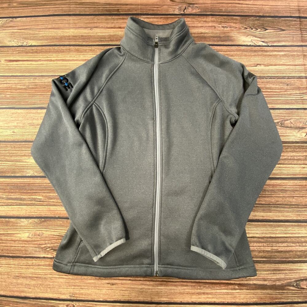 North Face Jacket Women's Large Gray Full Zip Canyon Flats Fleece Nice